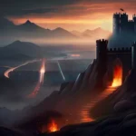 A visually appealing cover image featuring a serene landscape with a glowing city (heaven) in the distance and a dark, ominous fortress (hell) in the foreground. - heaven and hell real