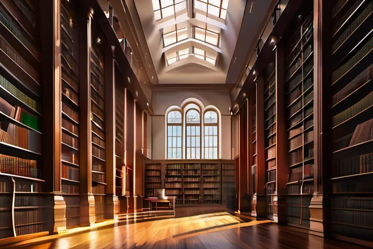 A serene image of a library, symbolizing the intersection of knowledge and faith. - Science and Religion Coexistence