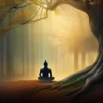 A serene forest scene with a solitary figure meditating under a tree, symbolizing the exploration of spirituality outside of organized religion. - spirituality without religion