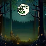 A serene forest scene with a full moon, symbolizing the connection between neo-pagans and nature. - Neo Pagan Beliefs