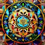 A colorful, intricate mandala representing the interconnectedness of the world's major religions. - world religions