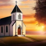 A visually appealing cover image featuring a serene church scene with the Sabbath day sunset in the background. - Seventh-day Adventist Church