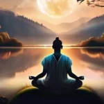 A serene image of a person meditating with a backdrop of a tranquil landscape, symbolizing the inner peace and growth that comes from developing faith and patience. - faith and patience guide