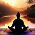 A serene image of a person meditating in a peaceful setting, representing the calm and peaceful state achieved through effective anger management practices. - anger management religion