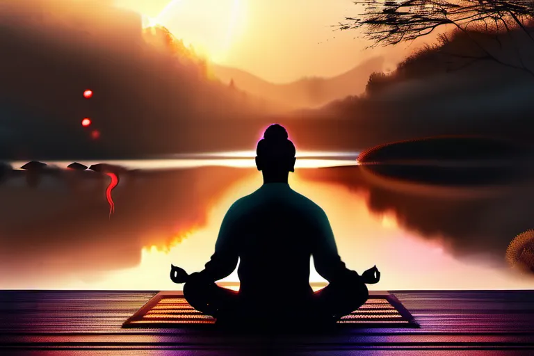 A serene image of a person meditating in a peaceful setting, representing the calm and peaceful state achieved through effective anger management practices. - anger management religion