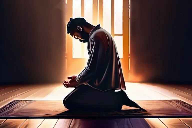 A person kneeling in prayer, seeking guidance and forgiveness for their guilt. - religious guilt