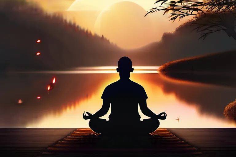 A serene image of a person meditating in a peaceful setting, symbolizing the journey towards overcoming lust. - overcoming lust