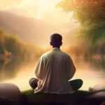 A serene image of a person praying with nature in the background, symbolizing the connection between faith, stewardship, and the environment. - stewardship in faith