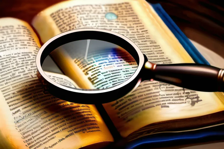 A close-up image of an open Bible with a magnifying glass over a passage, symbolizing the process of studying and understanding the Holy Scriptures. - Bible Study Guide