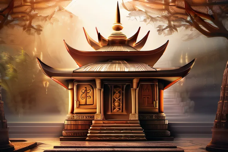 A serene image of a temple with intricate carvings representing Adonitology symbols. - Adonitology Impact on Modern Religion