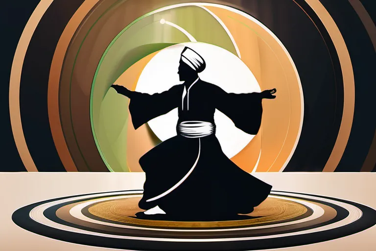 A serene image of a Sufi dervish spinning in a circle, symbolizing their spiritual journey. - Sufism Beliefs