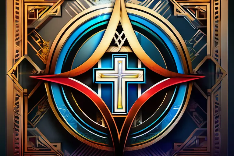 A dynamic image featuring a religious symbol overlapping with a pop culture icon, symbolizing the intersection of faith and entertainment. - religion entertainment conflict