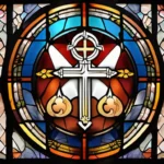 A serene image of a stained-glass window depicting various religious symbols, symbolizing the diverse perspectives on the topic. - God's Existence