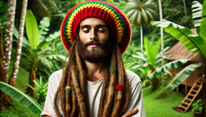 a peaceful Rastafarian