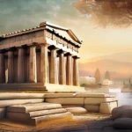 An image depicting a bustling ancient Greek city with temples dedicated to various deities. - Hellenic Paganism