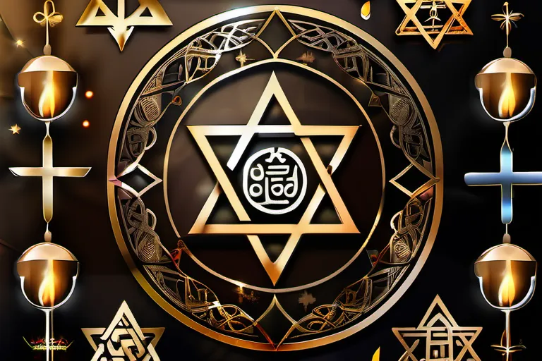 A visually appealing cover image featuring a mix of religious symbols representing Judaism, Christianity, and other major world religions. - Hebrew 11, Religious Differences