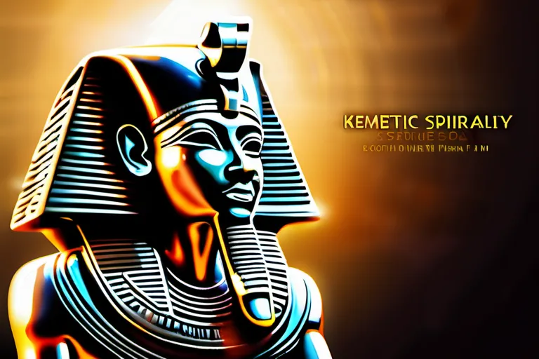 An image depicting a pharaoh or ancient Egyptian deity, with text overlay reading 'Kemetic Spirituality vs Other Beliefs'. - Kemetic Spirituality Differences