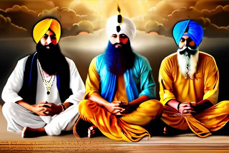 A visually appealing image showcasing the Five Ks - the kara, kirpan, kangha, kesh, and kachha - arranged in a meaningful and artistic manner to represent the unity and strength of Sikhism. - Five Ks of Sikhism