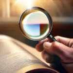 A person holding a magnifying glass, symbolizing critical thinking, over a book titled 'Ethical Skepticism'. - ethical skepticism