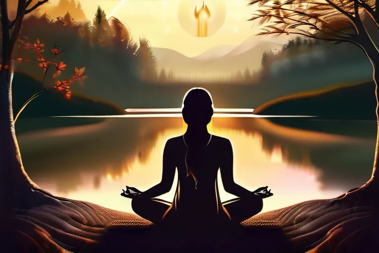 A serene image featuring a woman in meditation with a backdrop of nature, symbolizing the connection between Ninian Smart's teachings and the natural world. - Ninian Smart, spiritual leader, spirituality, enlightenment