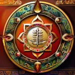 A vibrant, intricate image depicting the symbol of Asha Vahishta, representing truth, righteousness, and harmony in Zoroastrianism. - Zoroastrianism Teachings