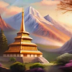 A visually appealing cover image featuring a serene temple set against a backdrop of mountains, symbolizing the peaceful and spiritual nature of Mormonism. - Mormonism