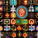 A colorful, diverse mosaic of religious symbols representing Christianity, Islam, Buddhism, Hinduism, and other major faiths. - Top Religions 2022