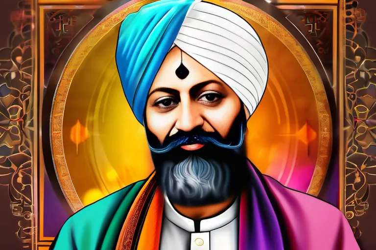 An image of Mirza Ghulam Ahmad with a colorful background representing the diversity of the Ahmadi Muslim Community. - Ahmadi Muslims Origins