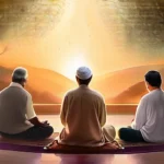 A serene image depicting a Bahá'í prayer gathering, with participants in deep contemplation. - Bahá'í Prayers Origins