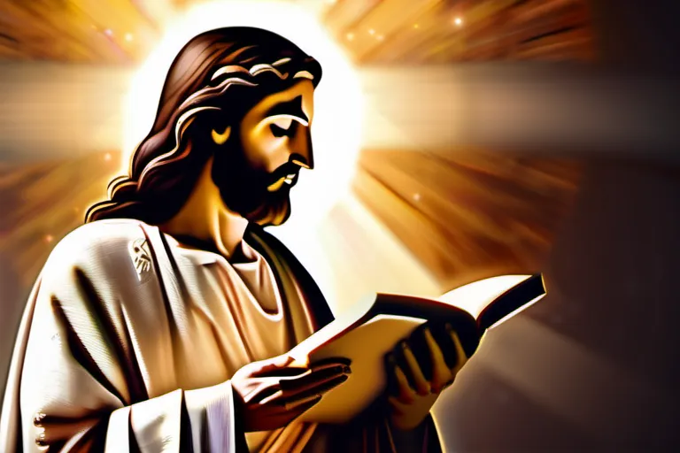 A depiction of Jesus Christ with a scroll in hand, symbolizing the teachings of Christianity. - Christianity Origins