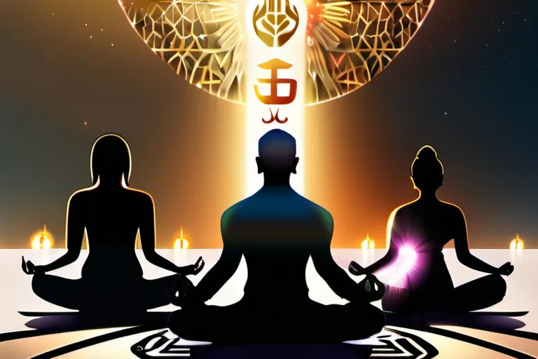 A serene image of a diverse group of people meditating together, symbolizing unity in spirituality and life across different religions - spirituality religions