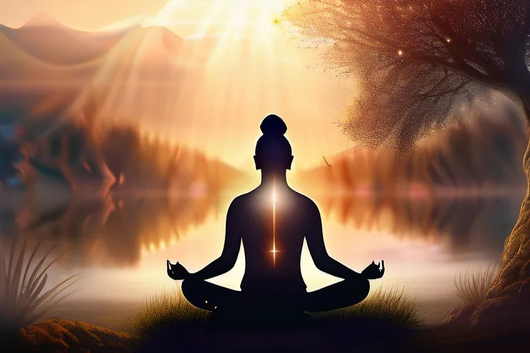 A serene image of a person meditating in nature, symbolizing the connection between non-theistic spirituality, self-awareness, and personal growth. - non-theistic spirituality