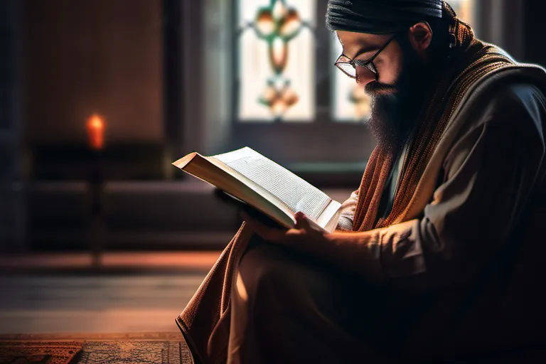 A thoughtful individual contemplating a book about sociology of religion, spirituality, and life. - Sociology of Religion, Spirituality, Life