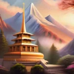 A visually appealing cover image featuring a serene temple set against a backdrop of mountains, symbolizing the spiritual and natural beauty of Mormonism. - Mormonism