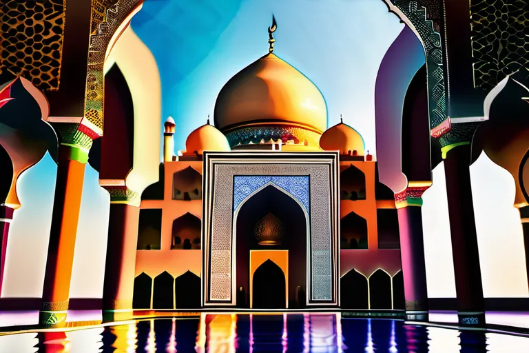 A stunning image showcasing the intricate details and vibrant colors of a traditional Islamic architectural masterpiece. - Islamic Architecture Guide