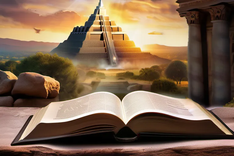 A visually appealing cover image featuring an open Book of Mormon with a backdrop of ancient ruins or landscapes to represent the historical context of the text. - Book of Mormon