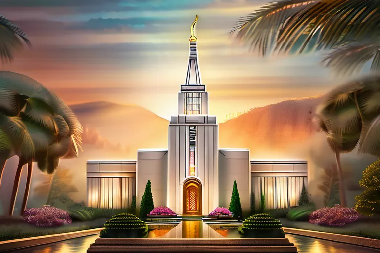 A visually appealing cover image featuring a stylized representation of Mormon temple garments against a backdrop of a beautiful temple. - Mormon Temple Garments