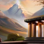 A visually appealing cover image featuring a serene temple set against a backdrop of mountains, symbolizing the spiritual and physical aspects of Mormonism. - Mormonism