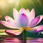 A serene image featuring a lotus flower emerging from water, symbolizing spiritual growth and rebirth. - reincarnation