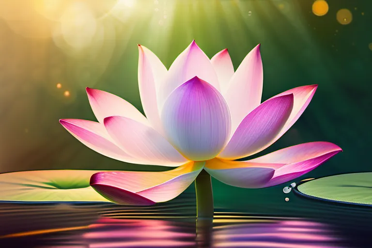 A serene image featuring a lotus flower emerging from water, symbolizing spiritual growth and rebirth. - reincarnation