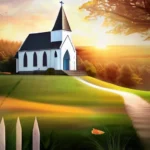 A visually appealing cover image featuring a serene outdoor setting with a church in the background, symbolizing the connection between nature and the teachings of the SDA Church. - Seventh-day Adventist Church