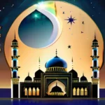 A visually appealing cover image featuring a mosque with two minarets, one adorned with a crescent moon (representing Shia) and the other with a star (representing Sunni). - Shia Sunni Islam