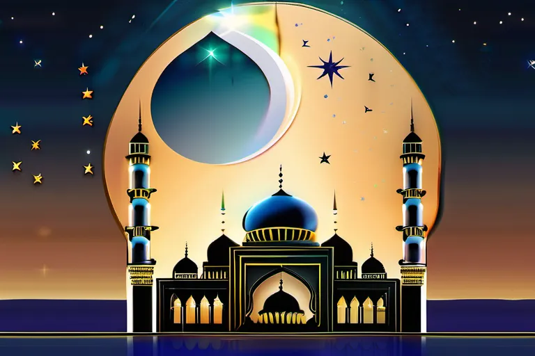 A visually appealing cover image featuring a mosque with two minarets, one adorned with a crescent moon (representing Shia) and the other with a star (representing Sunni). - Shia Sunni Islam