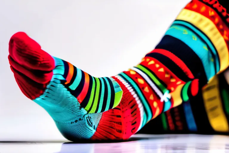 A close-up image of a pair of colorful socks against a white background, symbolizing the diversity and vibrancy of Sock Religion. - Sock Religion