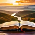 A stunning visual representation featuring a beautifully bound Bible against a backdrop of various cultural landscapes, symbolizing its global influence. - Bible