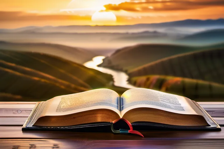 A stunning visual representation featuring a beautifully bound Bible against a backdrop of various cultural landscapes, symbolizing its global influence. - Bible