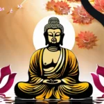 A serene image of a Buddha statue with a background of lotus flowers, symbolizing the Four Noble Truths. - Four Noble Truths