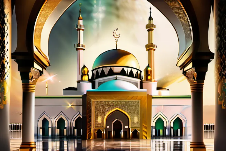 A stylized image of a mosque with a golden dome, symbolizing the importance of the Imamate in Shia Islam - Imamate in Shia Islam