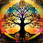 A mystical scene featuring the Tree of Life, a central symbol in Kabbalah, with vibrant colors and intricate details. - Kabbalah in Judaism