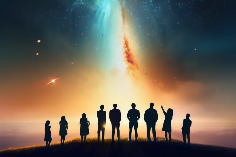 A visually appealing cover image featuring a group of people looking up towards the sky, symbolizing the Rapture. - Rapture in Christian belief